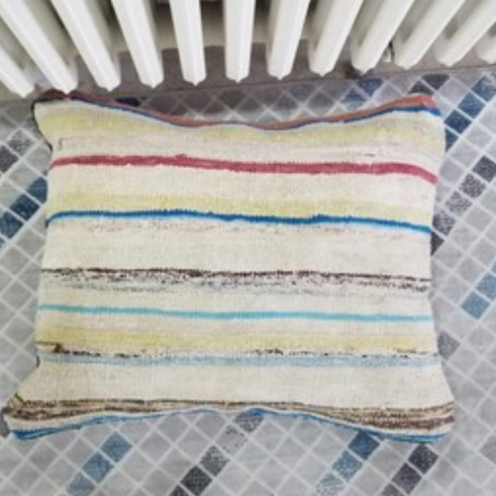 Vintage Kilim Pouf Pillow Cover